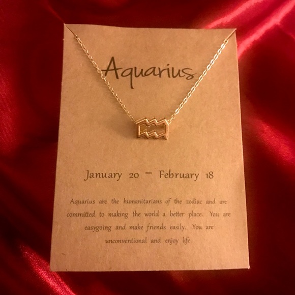 Aquarius Charm Minimalist Boho Cute Gift Necklace - Picture 7 of 13